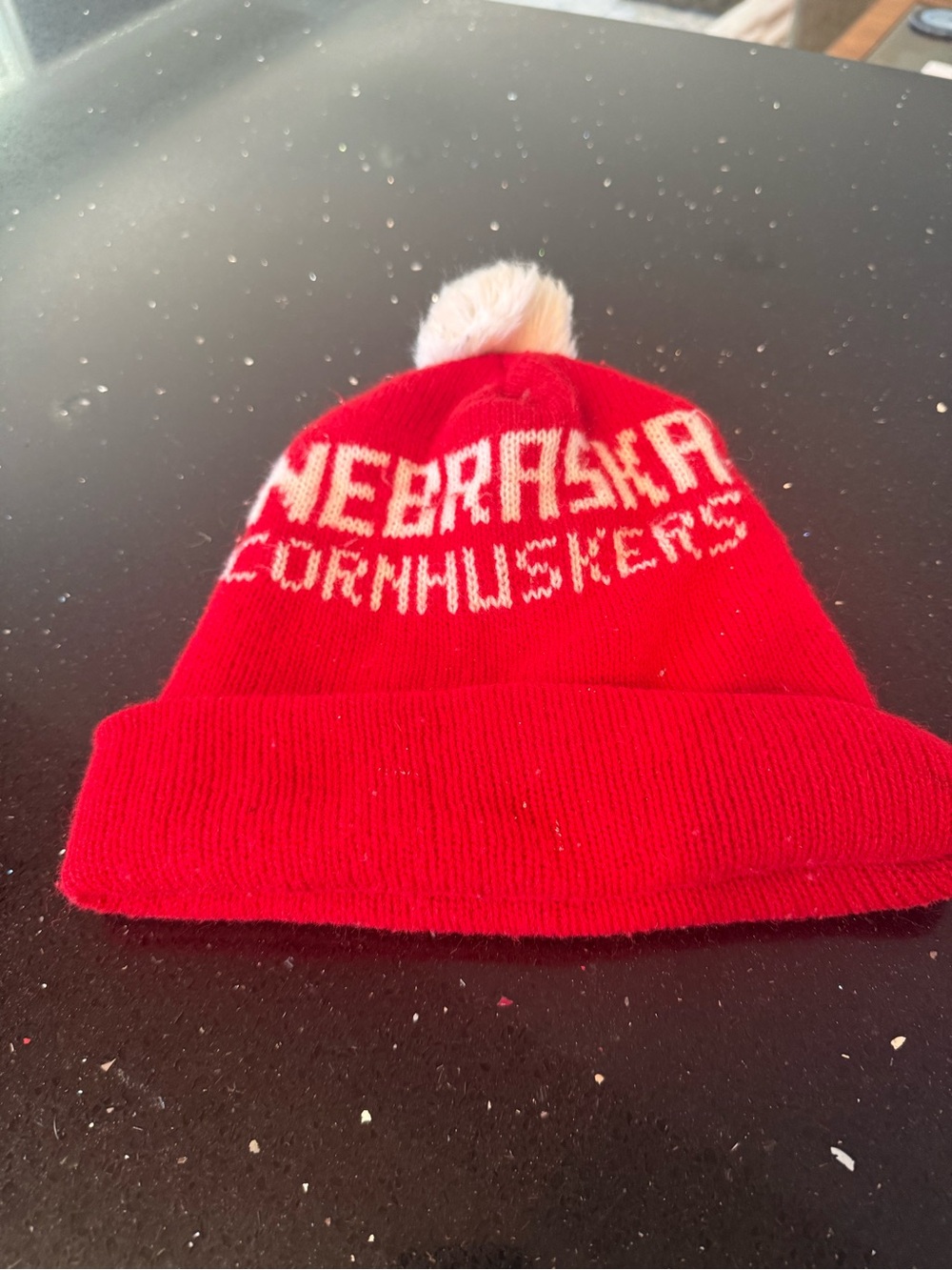 Nebraska Cornhuskers Red Pom Beanie